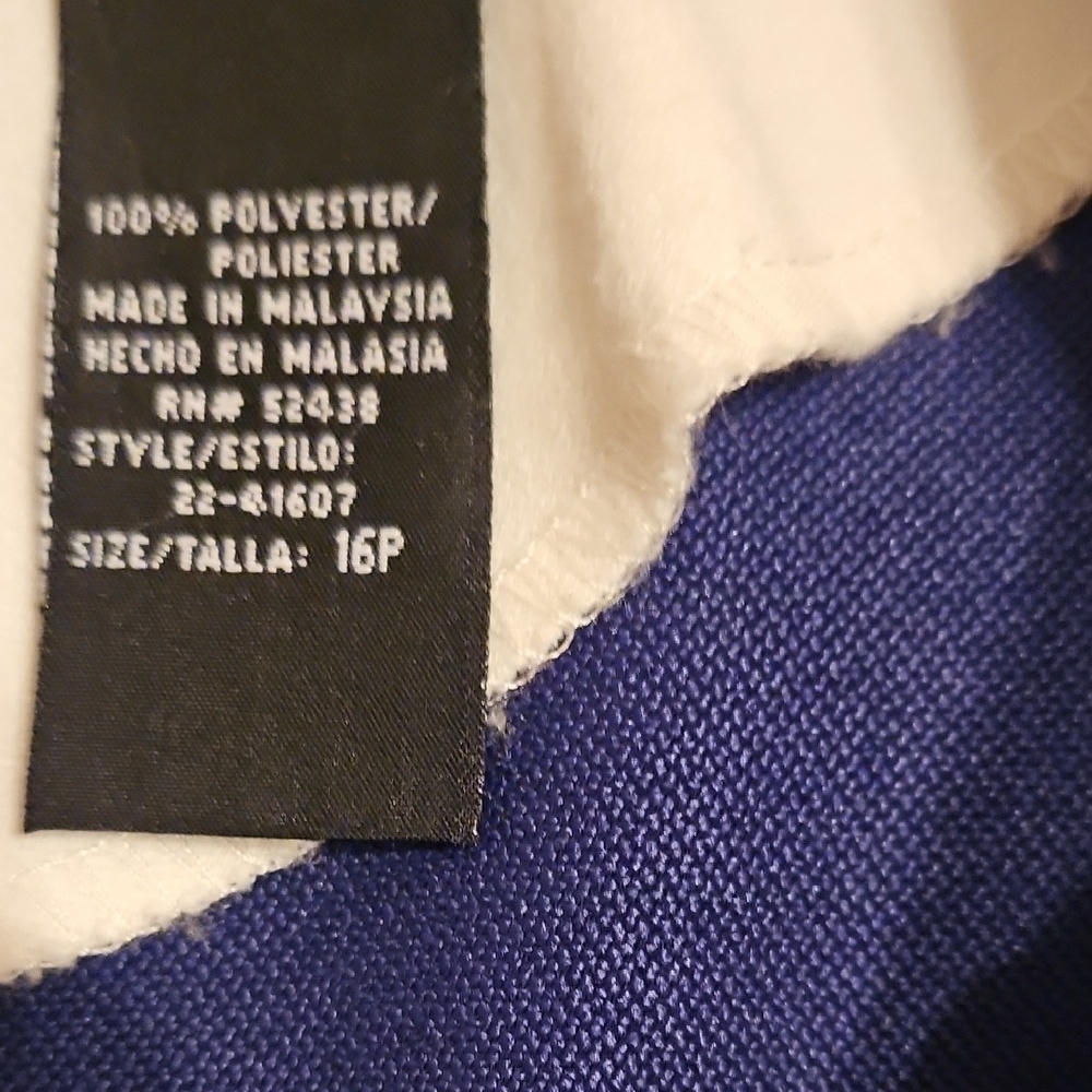 Sag Harbor Petite Navy Blue Lightweight Dress Jacket/Blazer - Picture 6 of 9